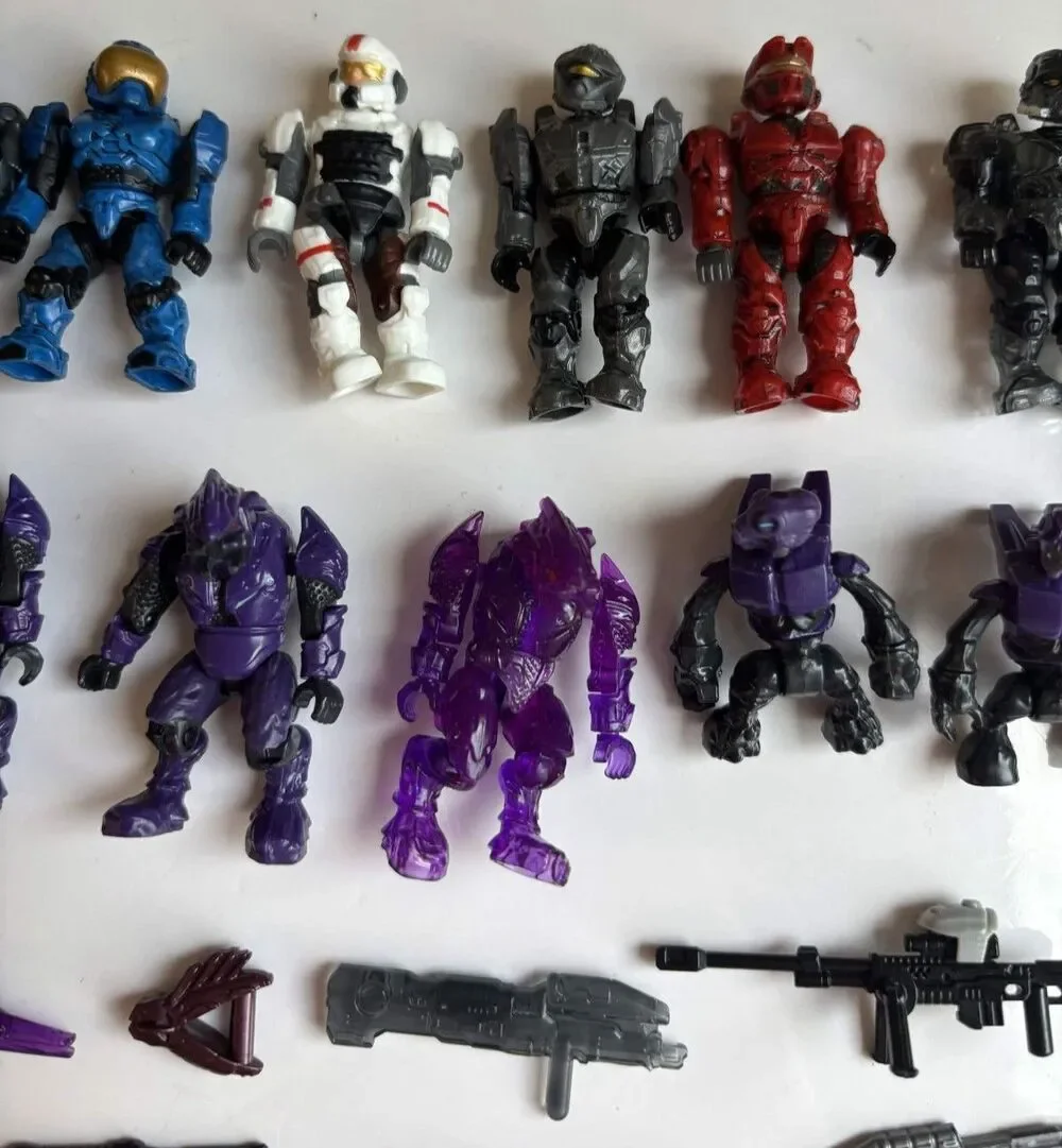 Halo Mega Bloks Construx Grunts UNSC Covenant Elite Jackal Figures Weapons Lot